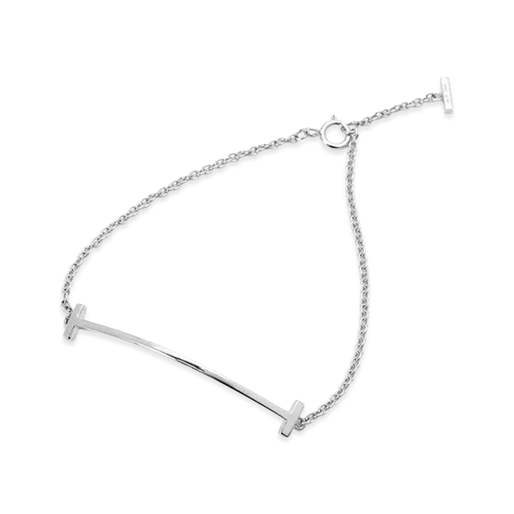 Tiffany & Co. Women's T Smile Bracelet "White Gold"