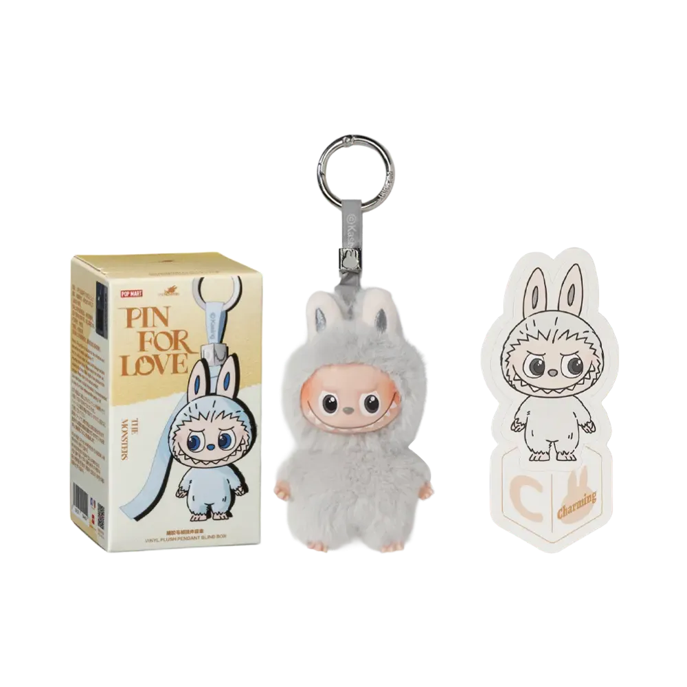 POP MART THE MONSTERS (LABUBU) Pin for Love Series-Vinyl Plush Pendant (A-M) C