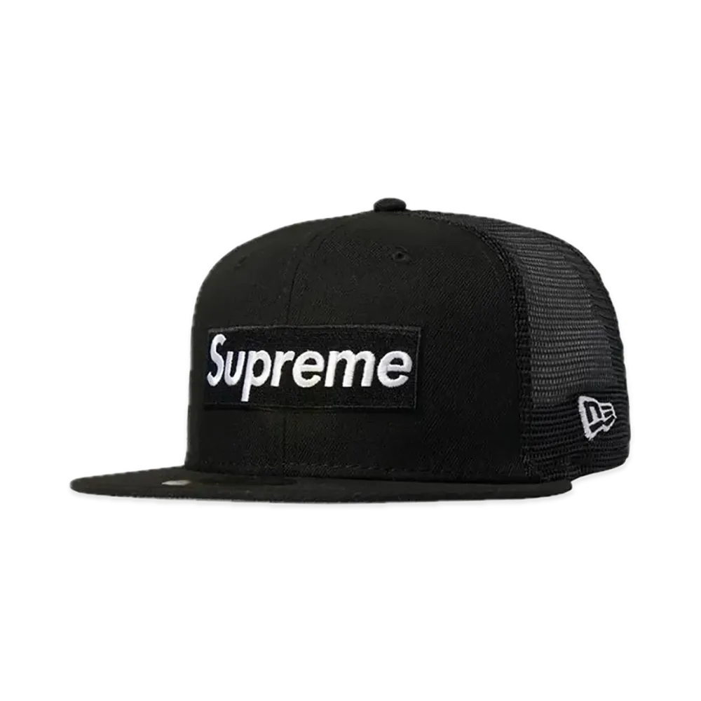 Supreme Box Logo Mesh Back New Era "Black" (23SS)