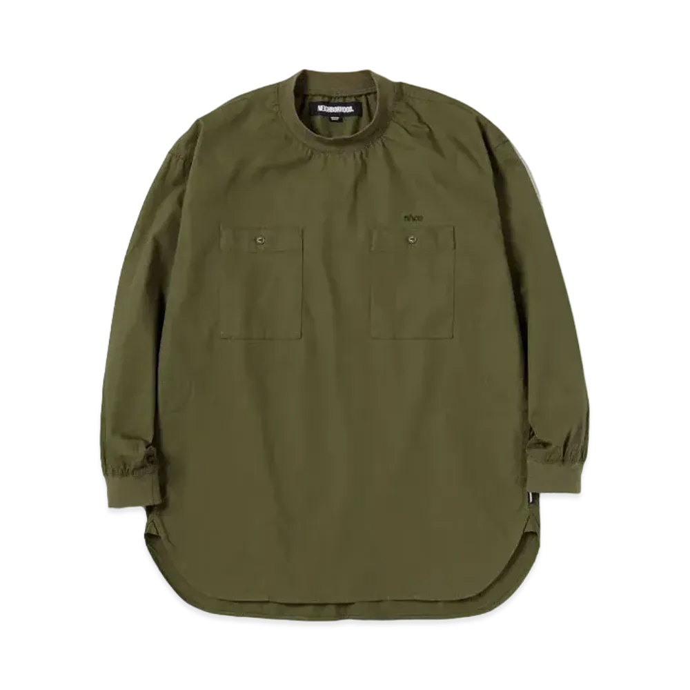 NEIGHBORHOOD Moc Pullover SH LS . CO "Olive Drab"