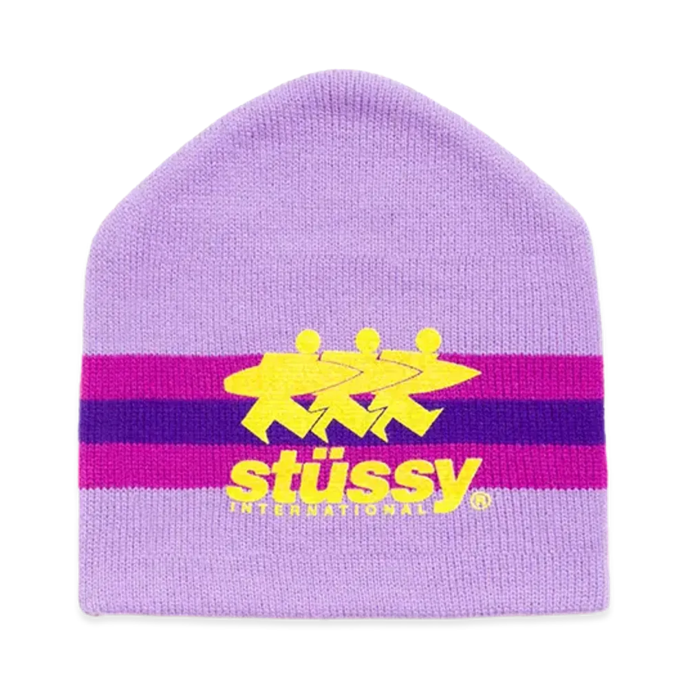 Stussy Stripe Ski Beanie "Purple"