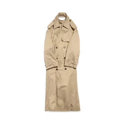 BALENCIAGA Women's Suspended Trench Dress "Beige"