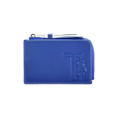 TOD'S Leather Credit Card Holder "Blue"