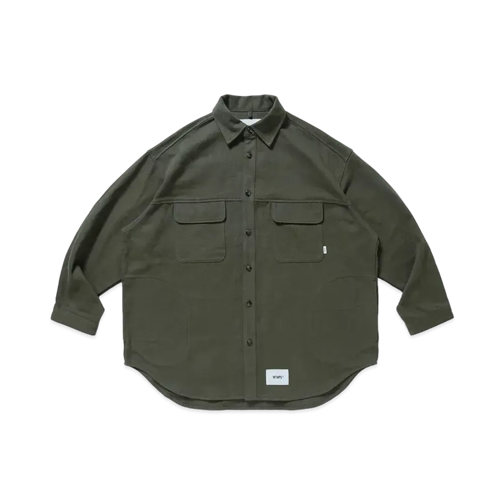 WTAPS WCPO 01 / LS / Cotton. Flannel "Olive Drab"