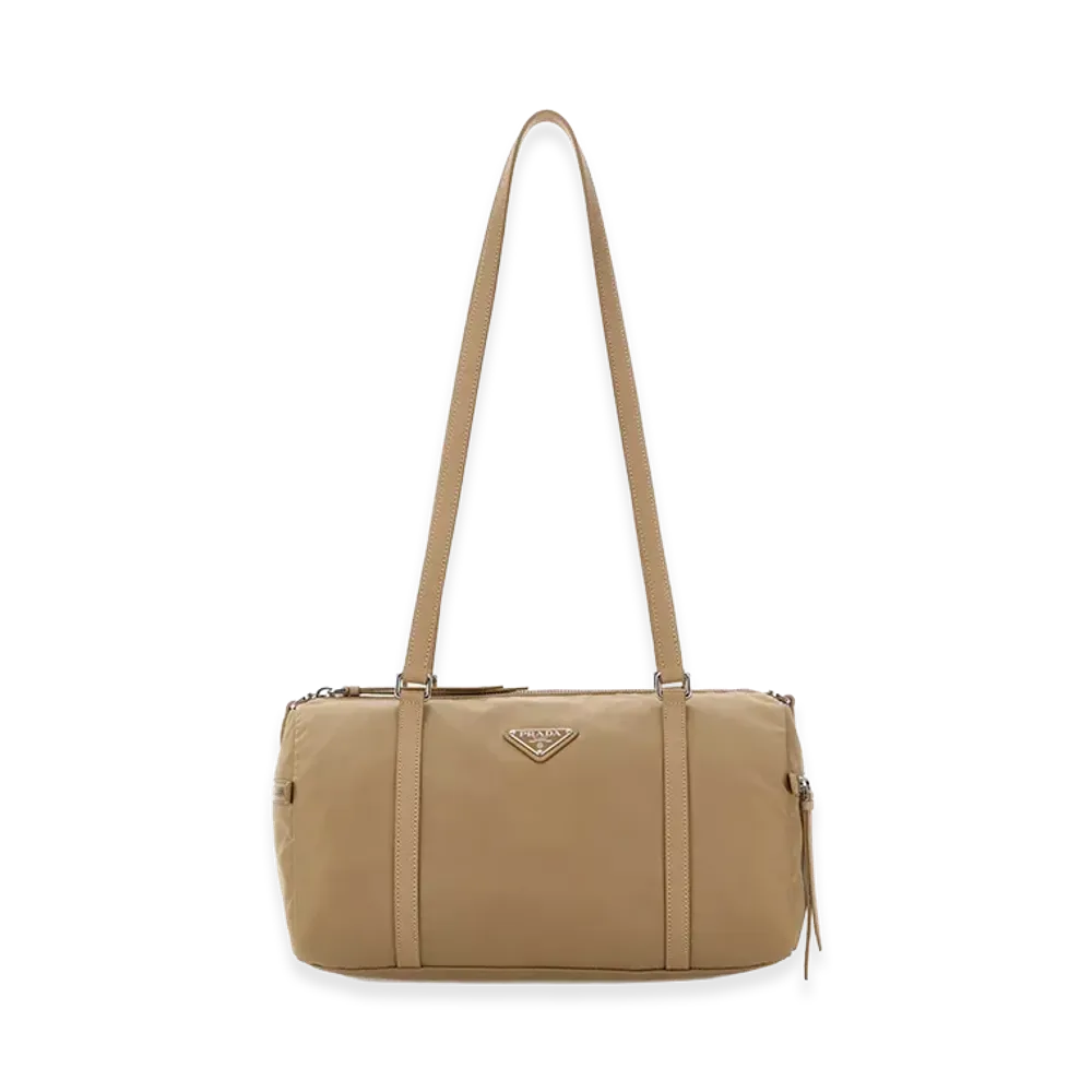 PRADA Women's Re-Nylon Large Shoulder Bag "Beige"