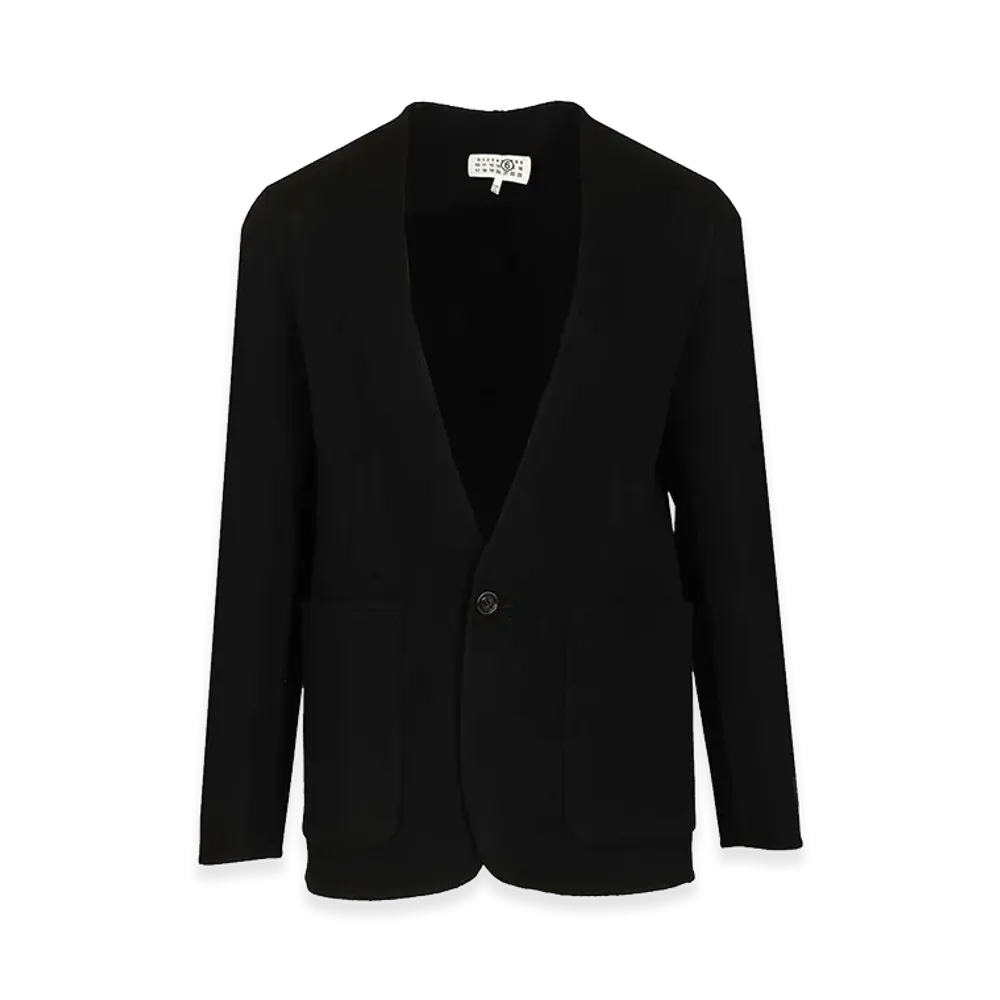 MM6 Maison Margiela Single-Breasted Wool Jacket "Black"
