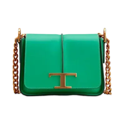 TOD'S Timeles Leather Crossbody Bag Mini "Green"