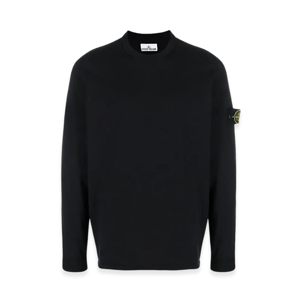 Stone Island 5510006 Logo Cotton Crewneck Sweater - 25SS "Navy Blue"