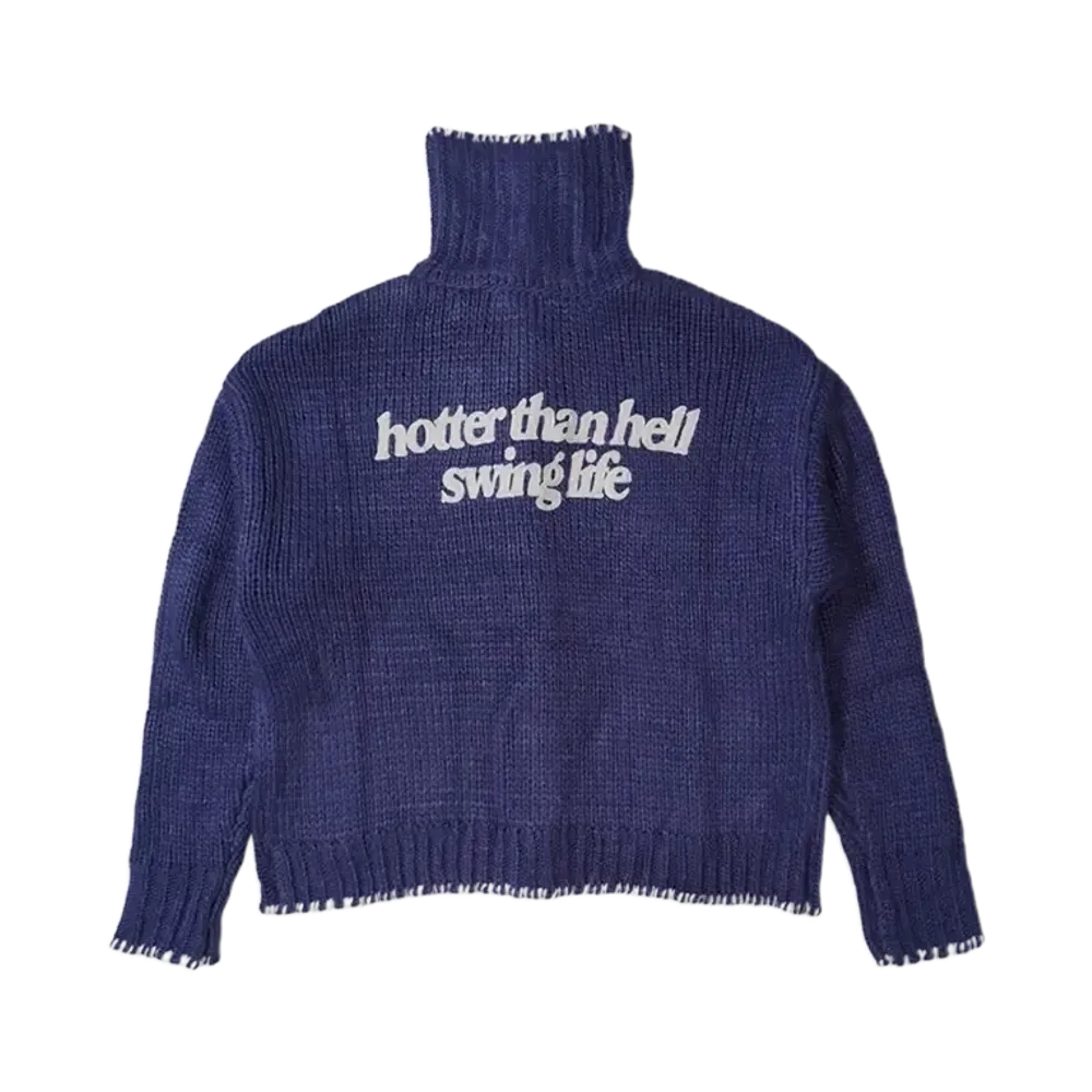 HTH stitch stand cardigan "BLUE"