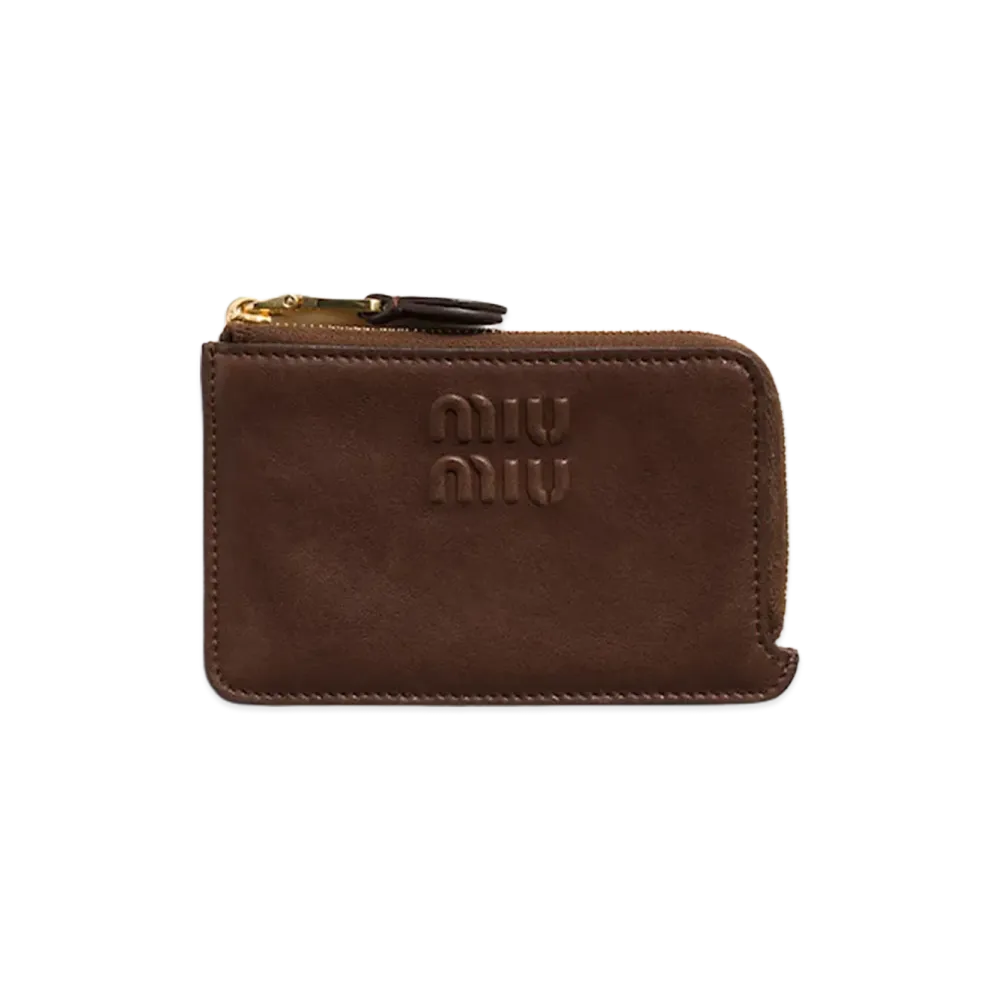 MIU MIU Nappa Leather Envelope Card Holder "Briarwood"