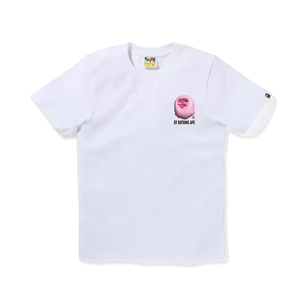 A BATHING APE 3D Art Ape Head Tee "White/Pink"