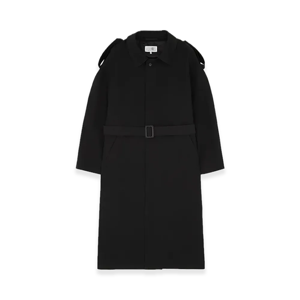 MM6 Maison Margiela Wool Trench Coat "Black"