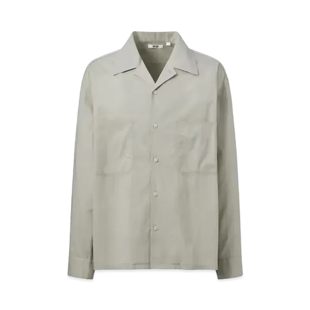 Uniqlo U 24SS Open Collar Shirt "Gray"