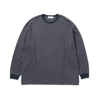 Graphpaper Narrow Border L/S Tee "Navy/White"