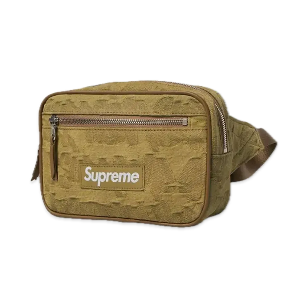 Supreme Fat Tip Jacquard Denim Waist Bag "Olive"