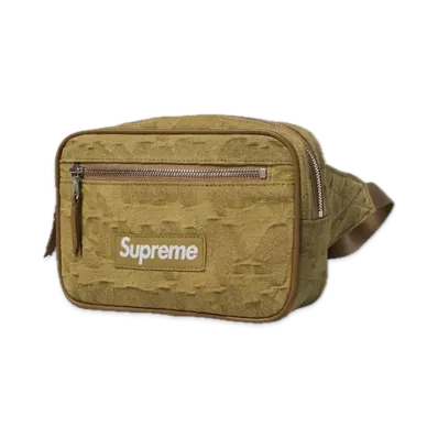Supreme Fat Tip Jacquard Denim Waist Bag "Olive"