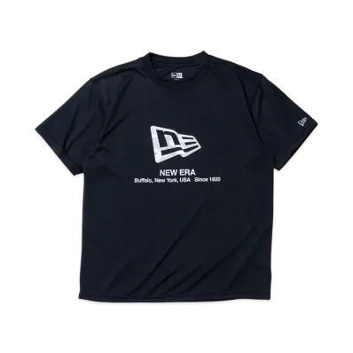 NEW ERA Performance Apparel Short Sleeve Tech T-Shirt Flag Logo Woodland Camo Regular Fit "Black"