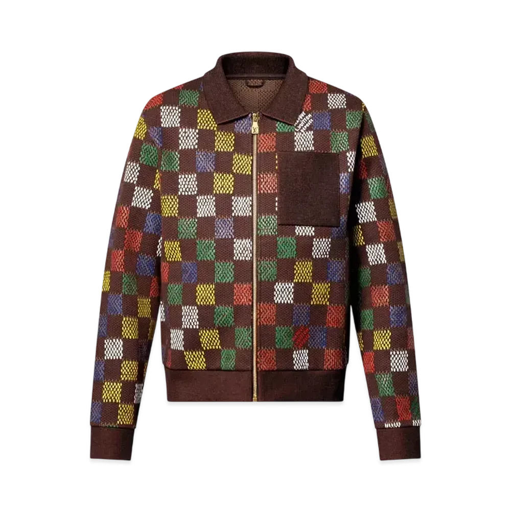 Louis Vuitton Jacquard Damier Cotton Jersey Blouson "Multicolor"