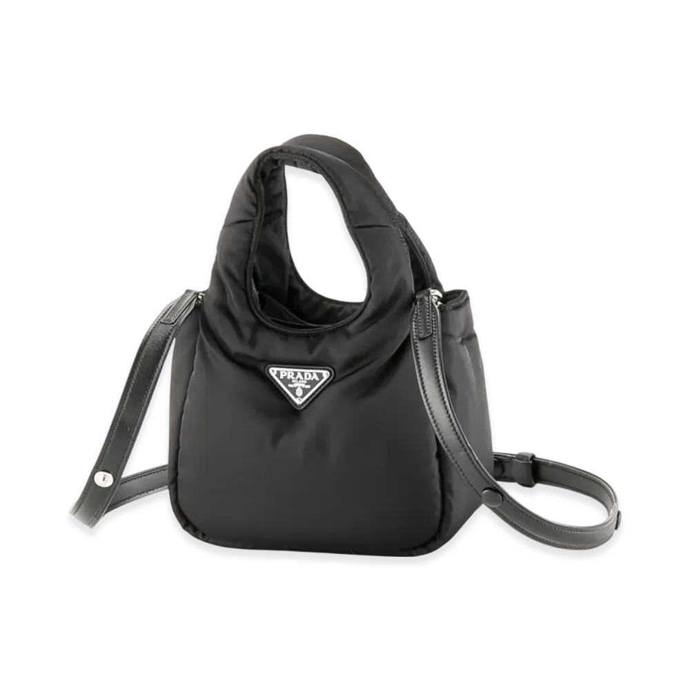 PRADA Tessuto Soft Padded Mini Tote "Black"