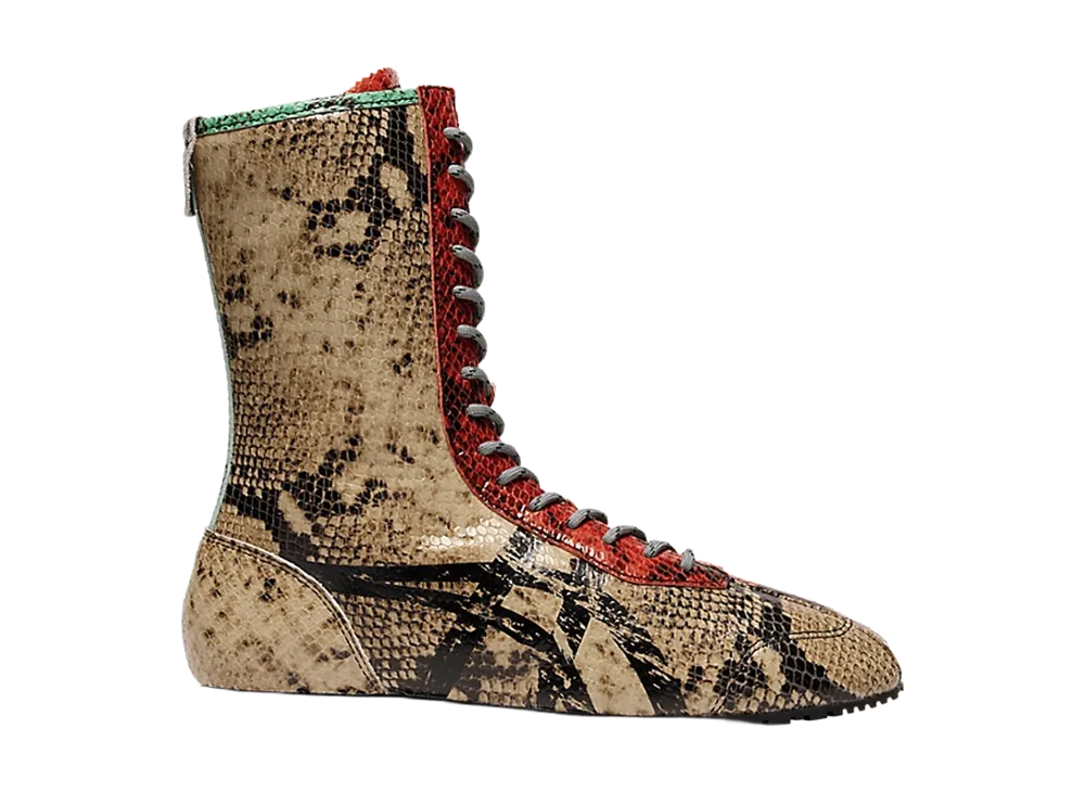 Onitsuka Tiger Mexico 66 Square Boots "Wood Crepe/Classic Red"