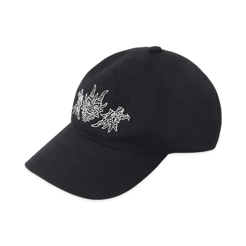 WILDSIDE Yohji Yamamoto x IZUMONSTER Embroidery Cap (King Ghidorah) "Black"