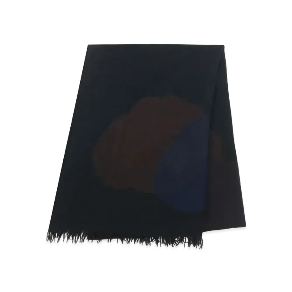 Yohji Yamamoto Y's WOOL NEEDLE PUNCH STOLE "Black"