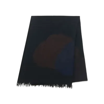 Yohji Yamamoto Y's WOOL NEEDLE PUNCH STOLE "Black"