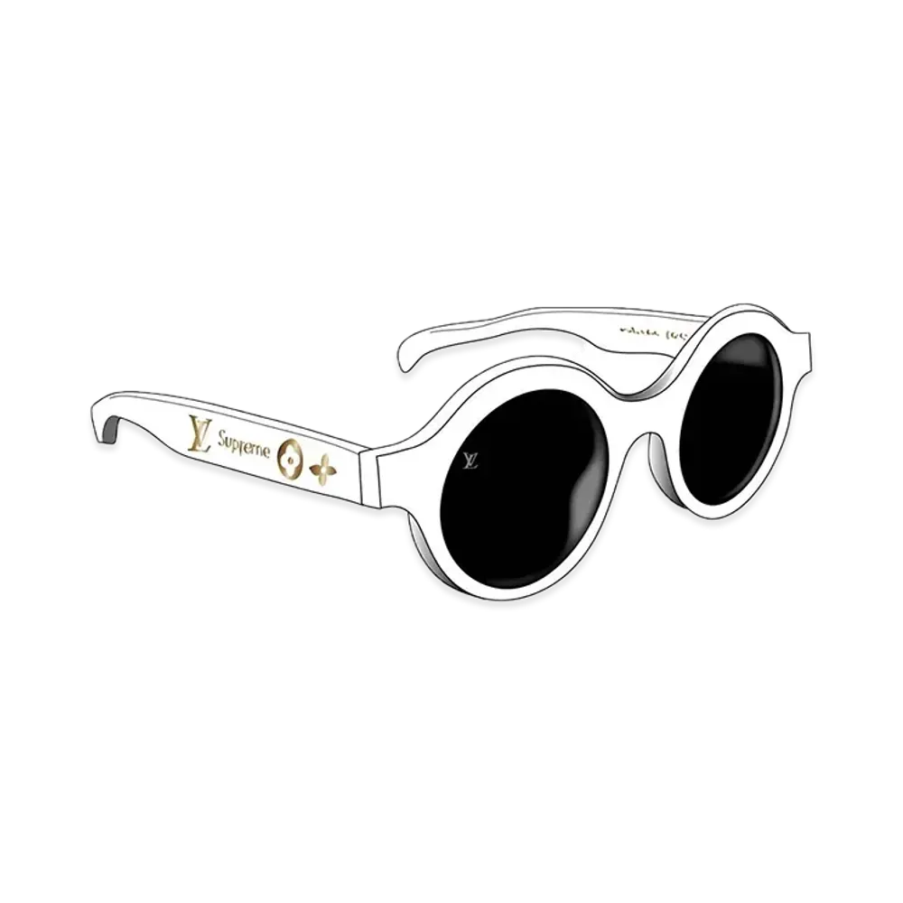Supreme x Louis Vuitton Downtown Sunglasses "White"