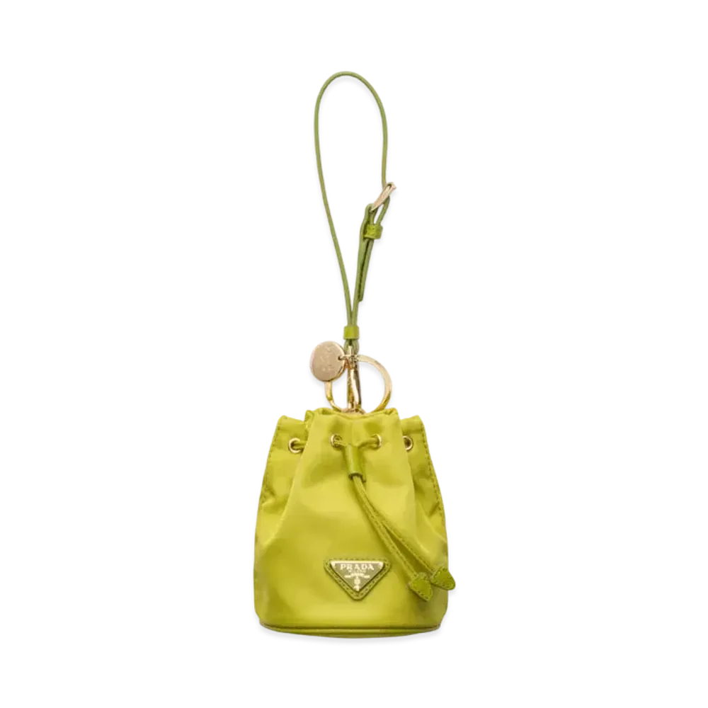 PRADA Mini Icon Re-Nylon Bag Charm "Light Green"
