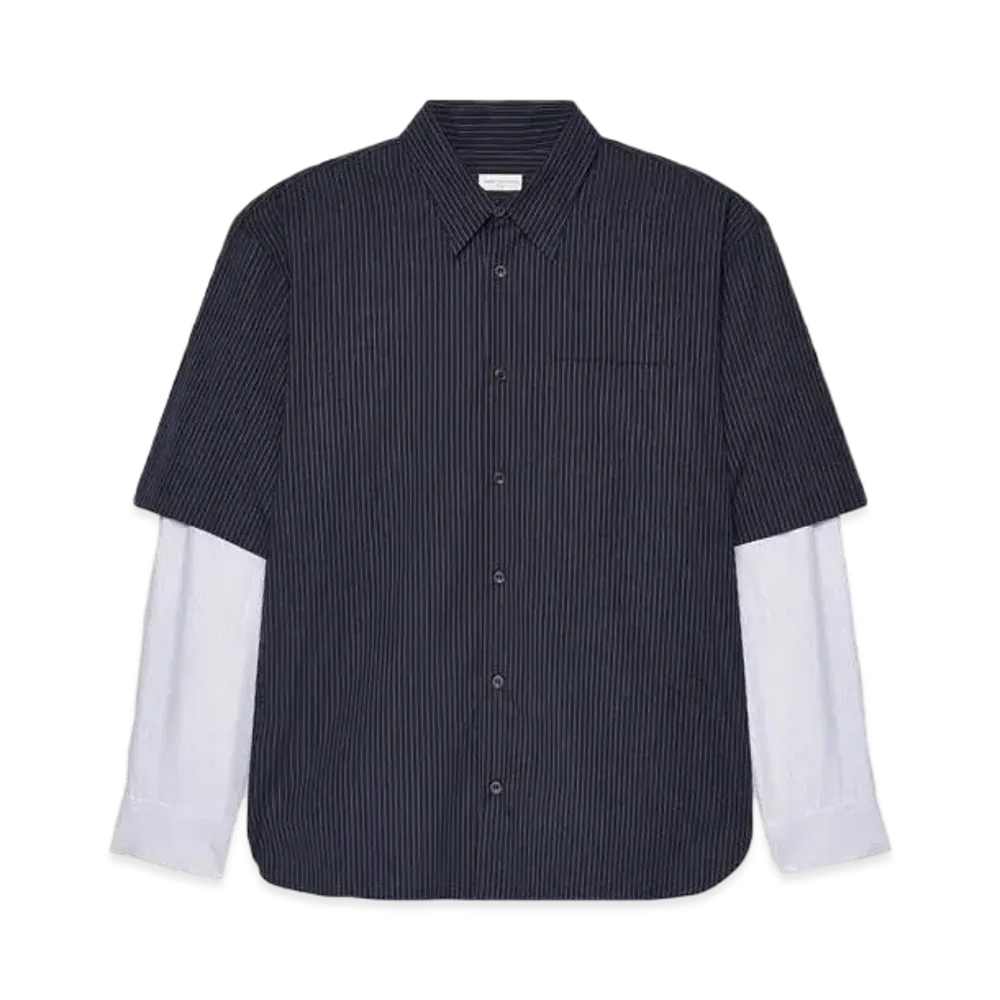 DRIES VAN NOTEN Double Sleeve Shirt "Navy"
