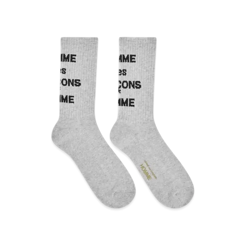 COMME des GARCONS HOMME Cotton Pilled Socks "Top Grey"