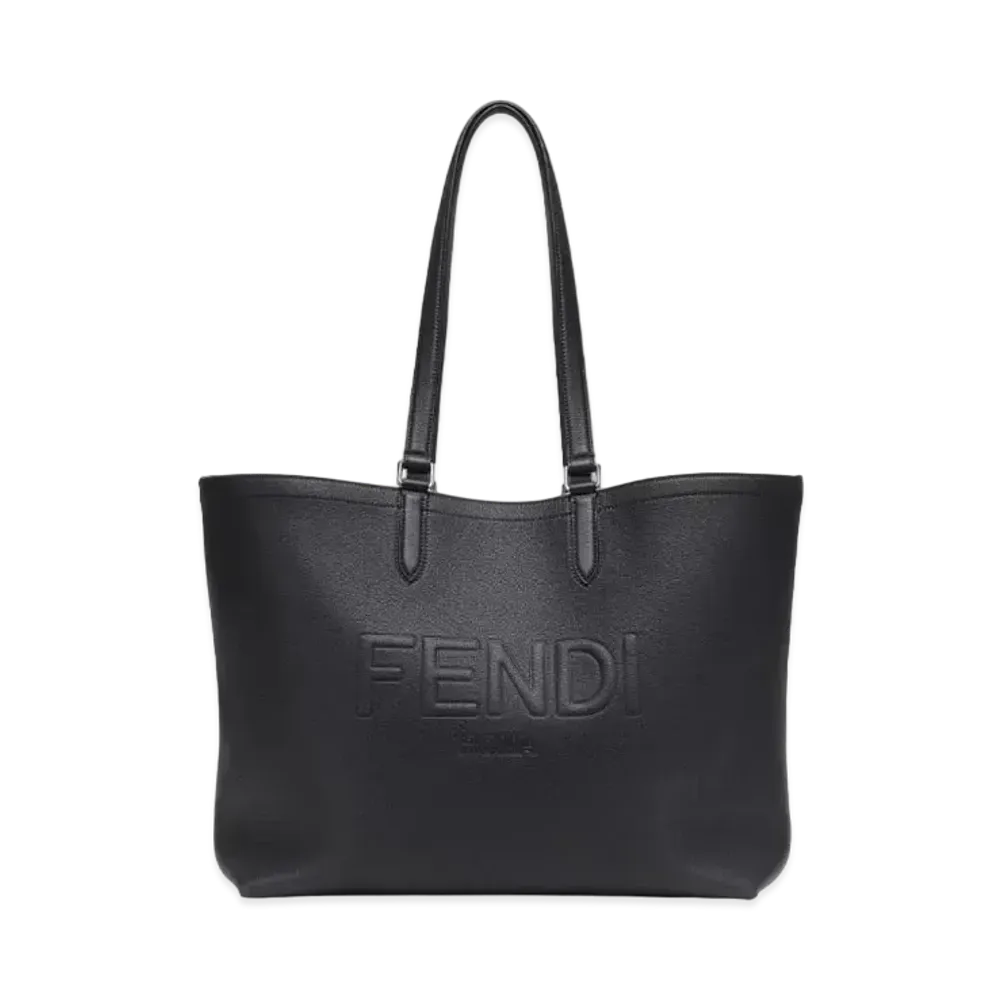 FENDI Roma Leather Shopper "Black"