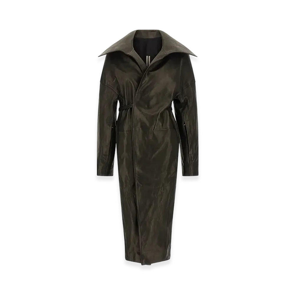 Rick Owens Women's Dracucollar Belted' Coat "Black"