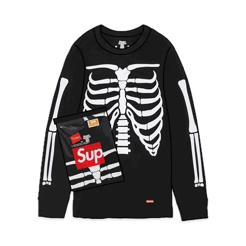 Supreme x Hanes Bones Thermal Crew (1 Pack) "Black"