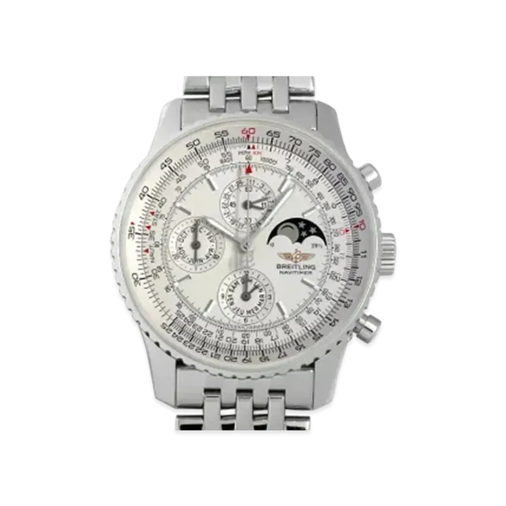 Breitling Navitimer Olympus Semi Perpetual Calendar "White/Stainless Steel"