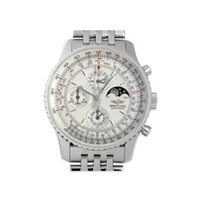 Breitling Navitimer Olympus Semi Perpetual Calendar "White/Stainless Steel"