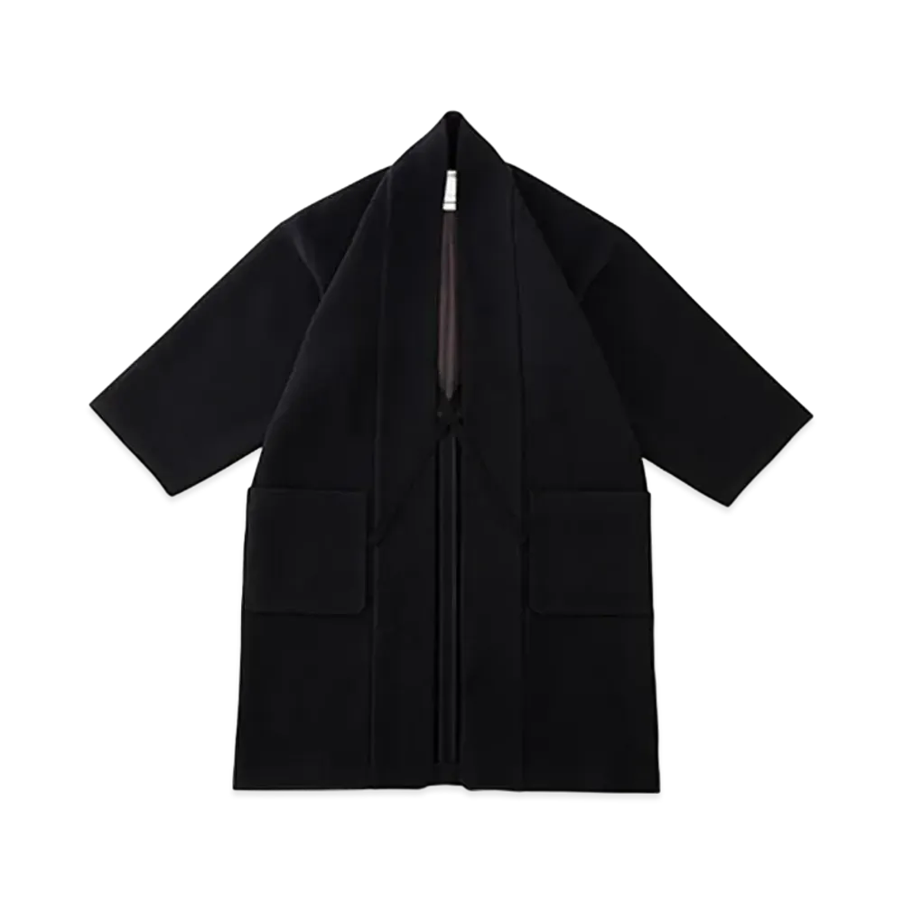VISVIM KIYARI COAT (MELTON) "Black"