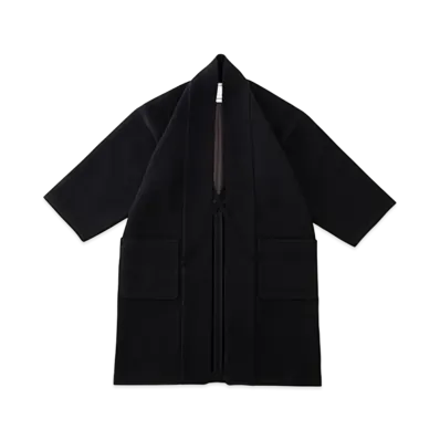 VISVIM KIYARI COAT (MELTON) "Black"