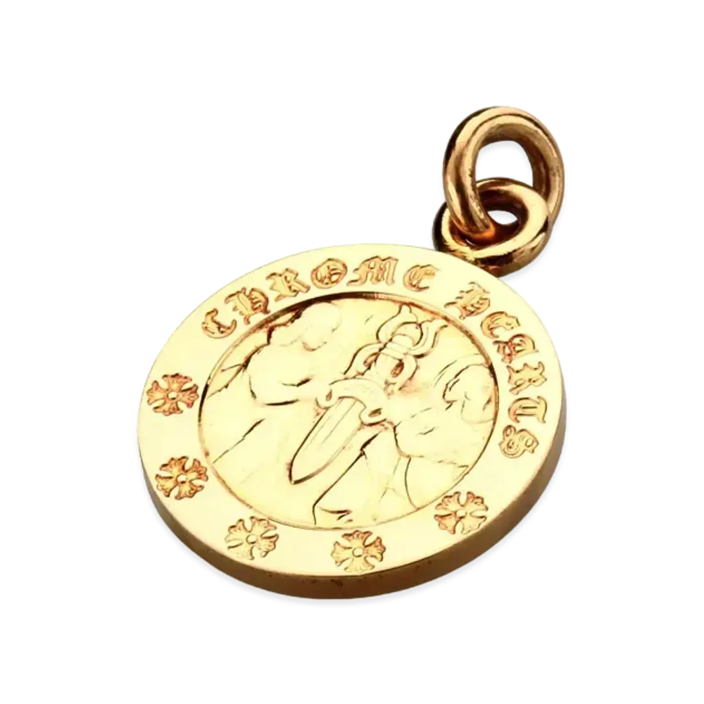 Chrome Hearts 22K Angel Medal Charm V2 "Yellow Gold"