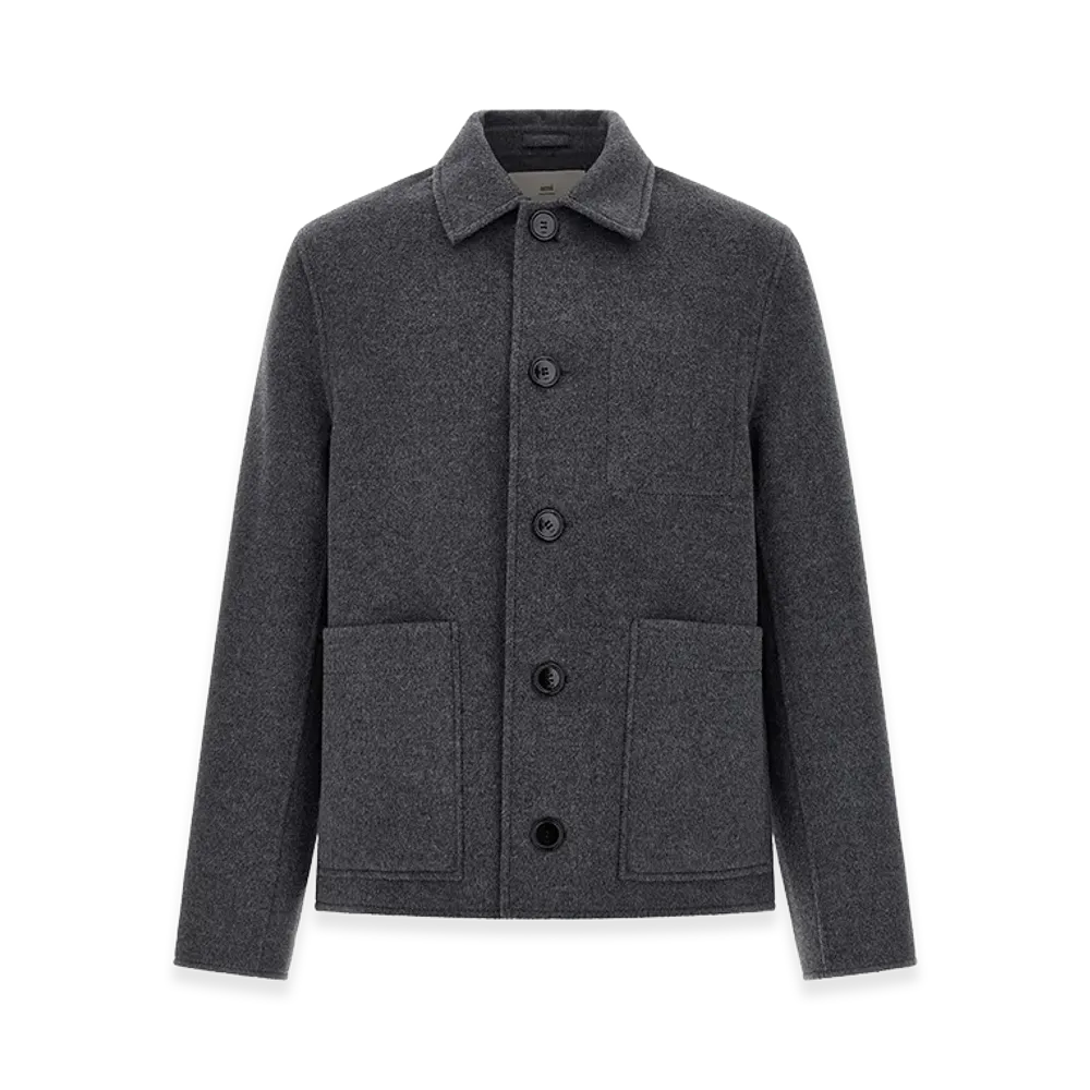 AMI PARIS Flannel Jacket "Grey"