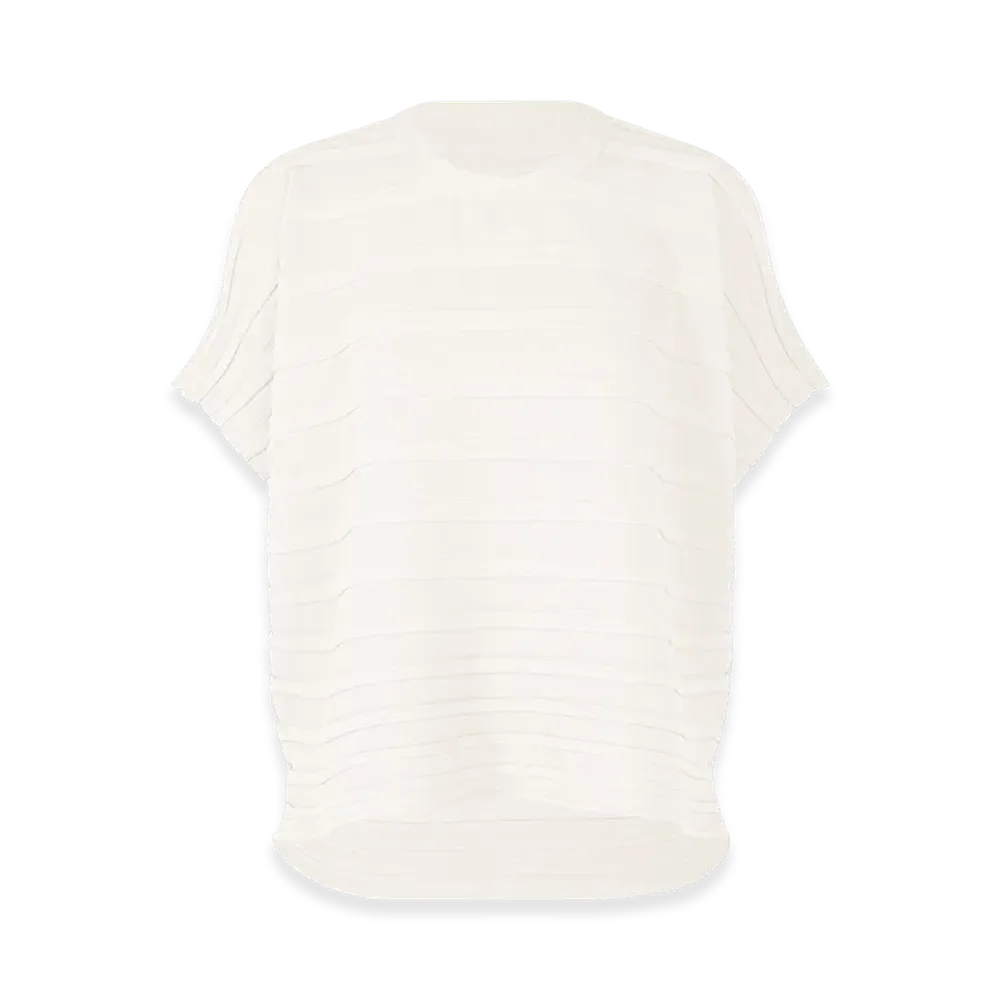 PLEATS PLEASE ISSEY MIYAKE Step Knit "White"