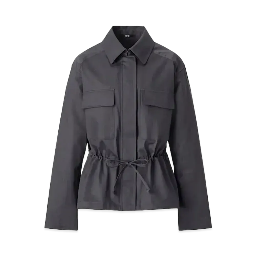 Uniqlo :C Cotton Blend Drawstring Jacket "Dark Gray"