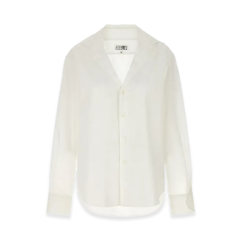 MM6 Maison Margiela Women's V-Neck Shirt "White"