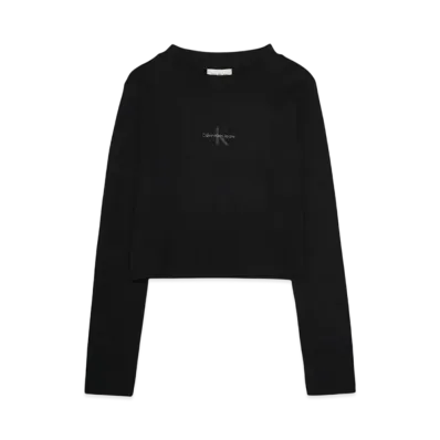 Calvin Klein Jeans A- LS MONOGRAM BABY TEE "CK BLACK"