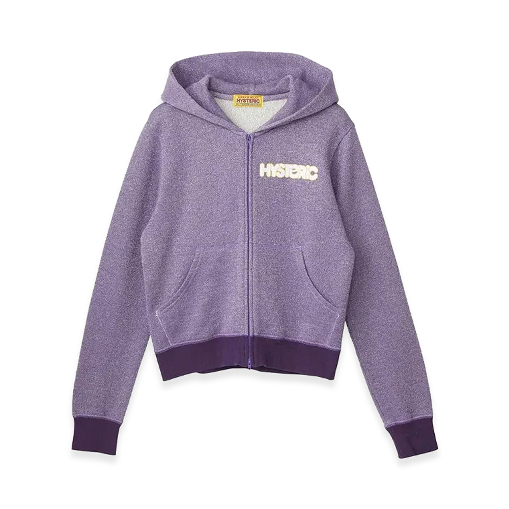 HYSTERIC GLAMOUR Women's CHAINSAW BUNNY Cropped Hoodie "Purple"