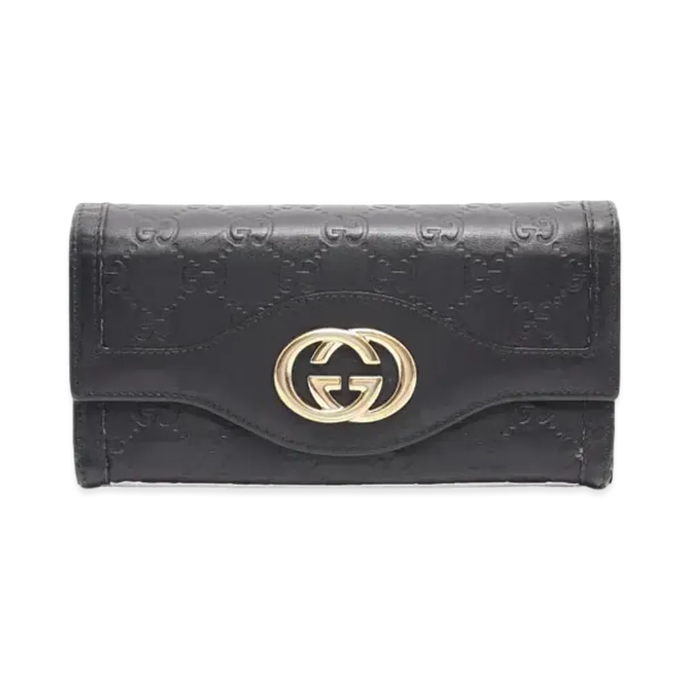 GUCCI Guccissima Sukey Wallet "Black"