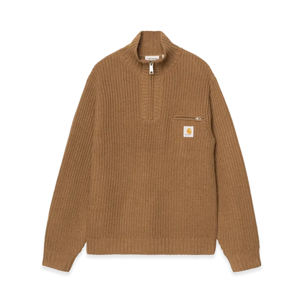 Carhartt WIP Detroit Half Zip Sweater "WIP H Brown"
