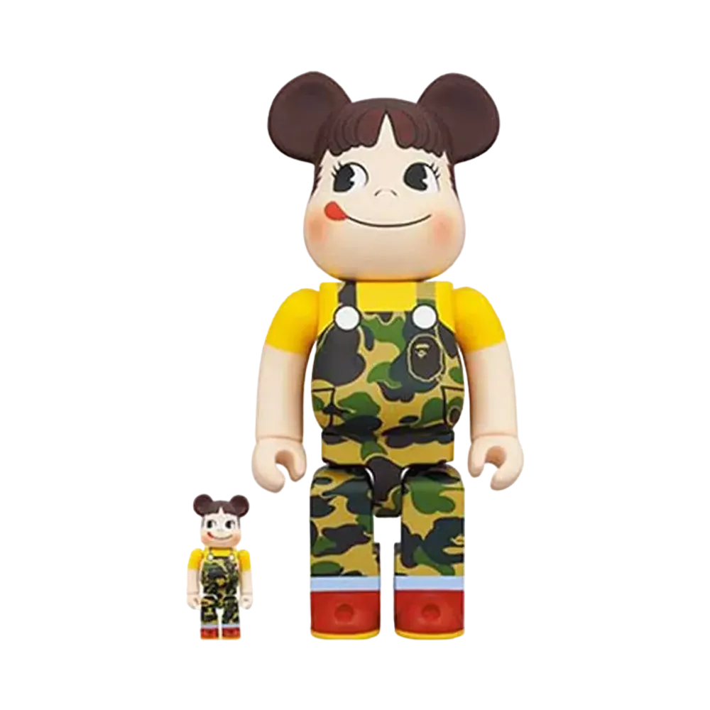 Bearbrick BAPE Peko-chan Green 100% & 400%