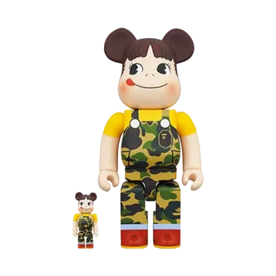 Bearbrick BAPE Peko-chan Green 100% & 400%