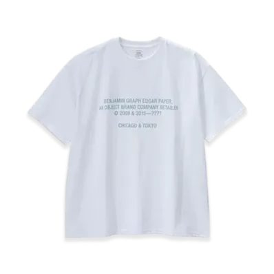 Graphpaper x Benjamin Graph Edgar Paper S/S Oversized Tee "White/Sky"